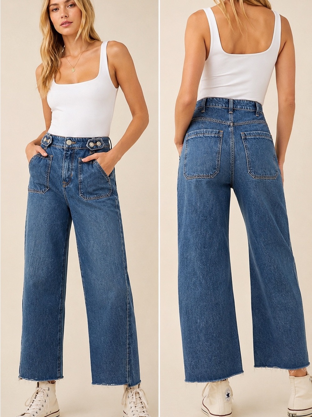 Free People We The Free High Rise Utility Barrel Leg Jeans